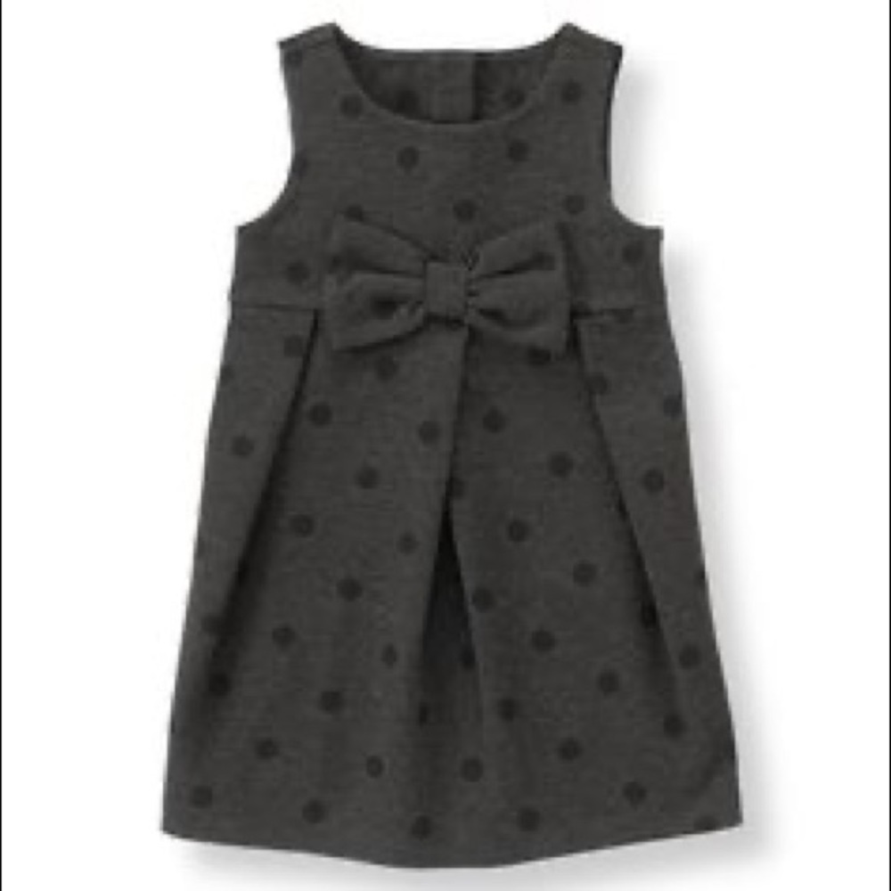 Janie And Jack Charcoal Dot Ponte Dress